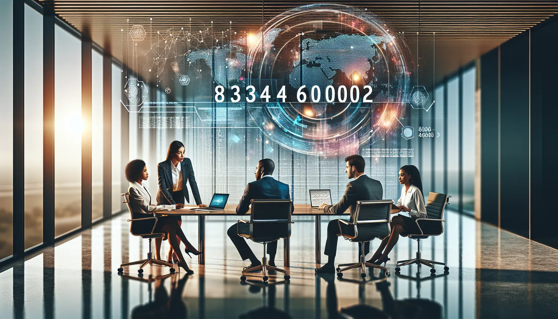 diverse team discussing telecommunications applications in a modern office.